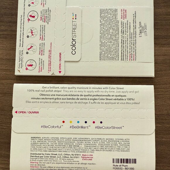 New Color Street 2 Pc IT TAKES TUCSON & RULES OF PLUM Nail Strips Press On New - Picture 6 of 7